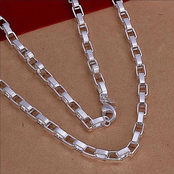 Sterling Silver Box Chain Necklace - Picture 3 of 3